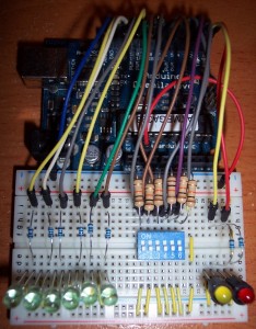 LED control using DIP switch